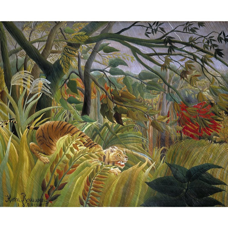Bay Isle Home Tiger in a Tropical Storm (Surprised!)